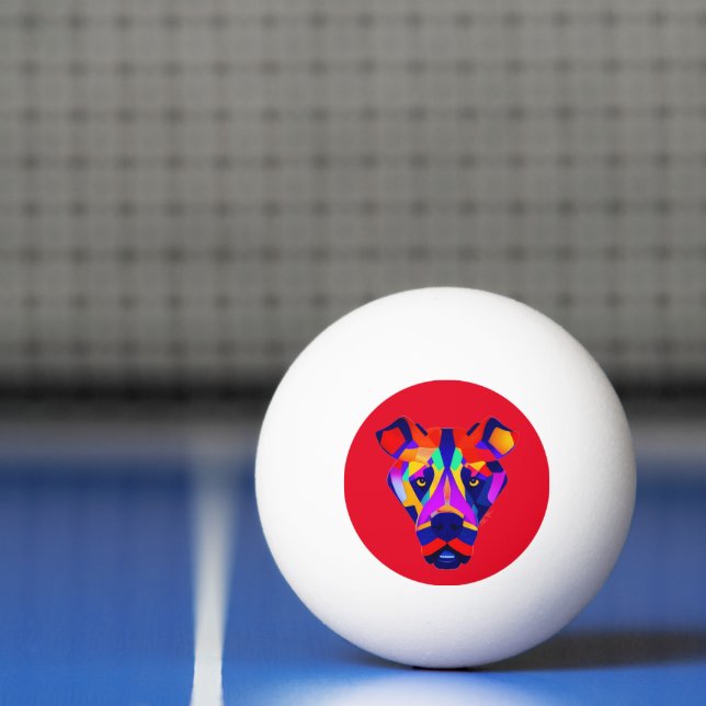 Alexander's Dog red 3-star ping pong ball (Net)