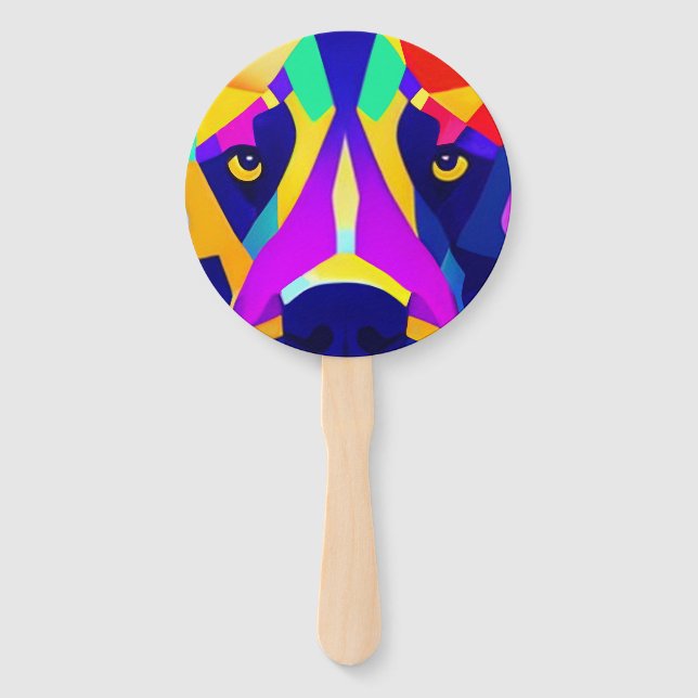 Alexander's Dog round hand fans (Front)