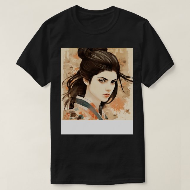 Alexandra Daddario UkiyoE T-Shirt (Design Front)