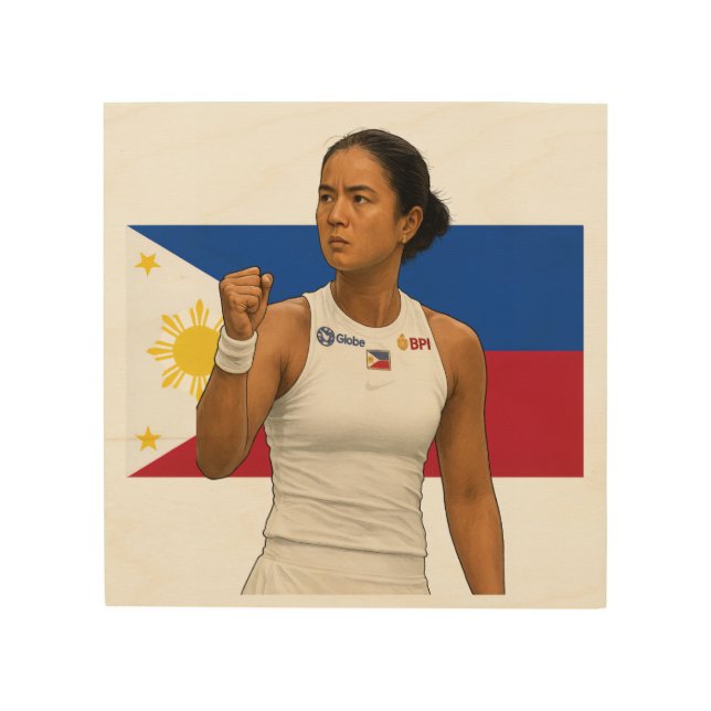 Alexandra Eala – Guadalajara Champion 2025 Wood Wall Art (Front)