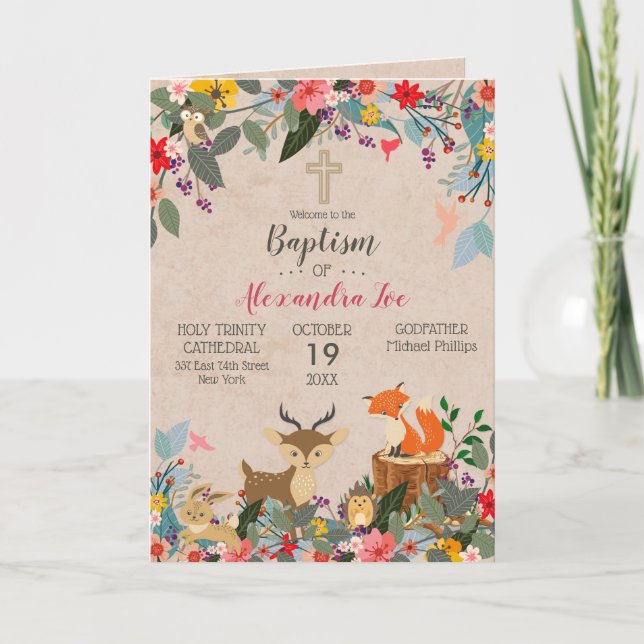 Alexandra Greek Orthodox Church Baptism Program (Front)