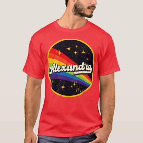 Alexandra Rainbow In Space Vintage GrungeStyle T_Shirt