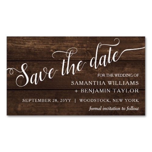 Alexandra Rustic Save the Date Magnets