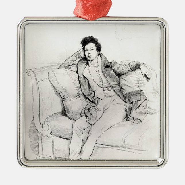 Alexandre Dumas Pere Metal Ornament (Front)