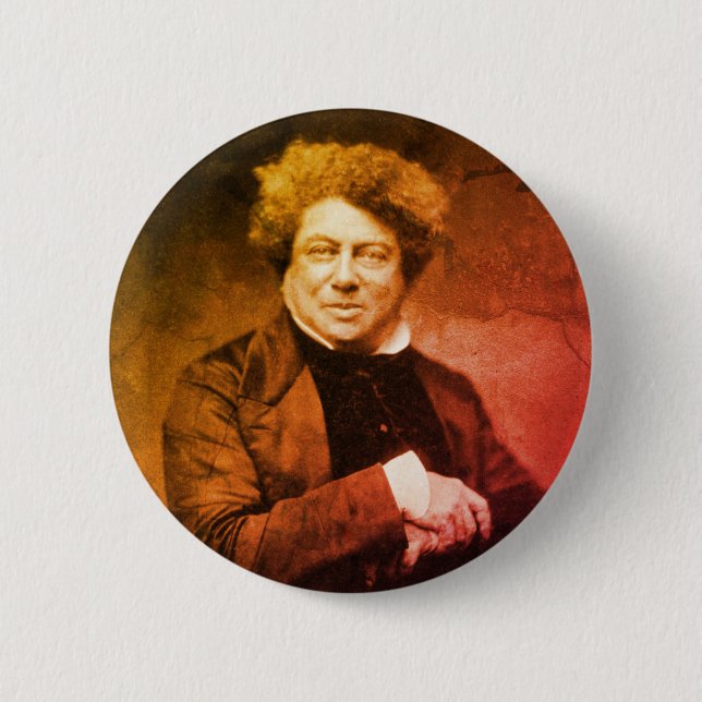 Alexandre Dumas Vintage Button (Front)