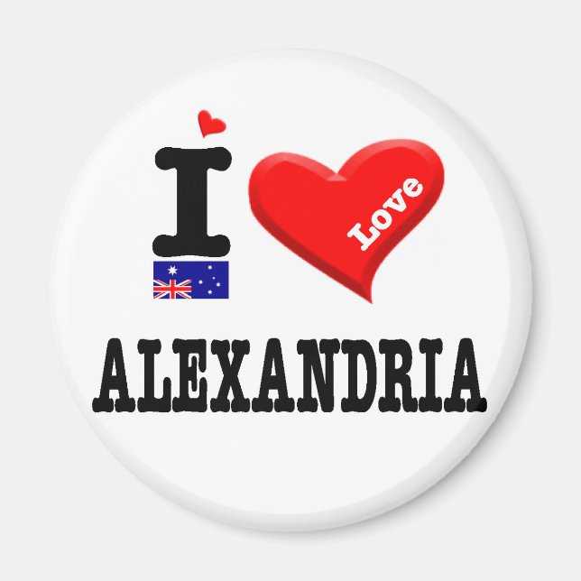 ALEXANDRIA - I Love Magnet (Front)