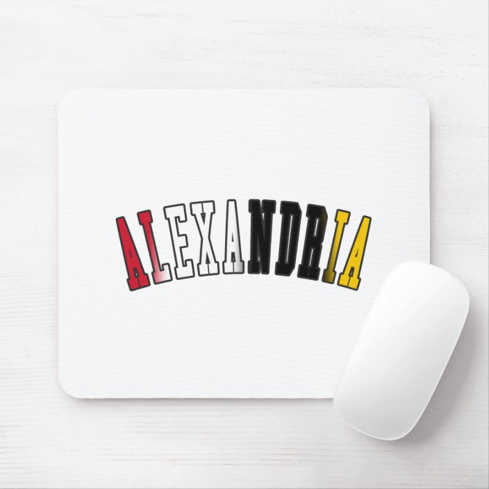Alexandria in Egypt National Flag Colors Mouse Pad