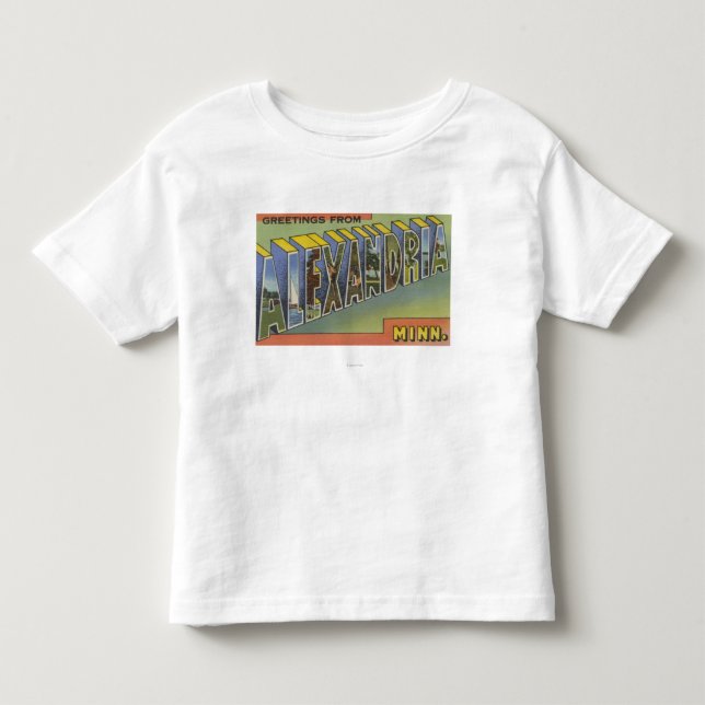 Alexandria, Minnesota - Large Letter Scenes Toddler T-shirt (Front)