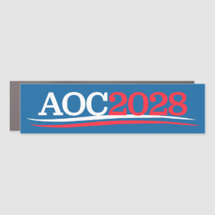 Alexandria Ocasio-Cortez AOC 2028 Bumper Car Magnet