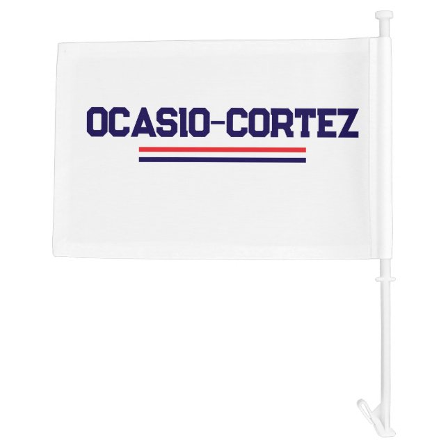 Alexandria Ocasio-Cortez (AOC) Car Flag (Back)