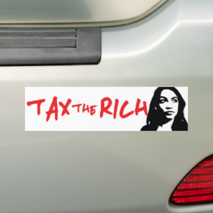 Alexandria Ocasio-Cortez AOC Tax The Rich Bumper Sticker
