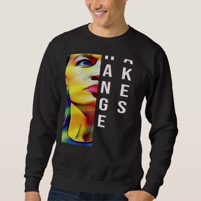 Alexandria Ocasio-Cortez Feminist Political L S Ts Sweatshirt (Front)