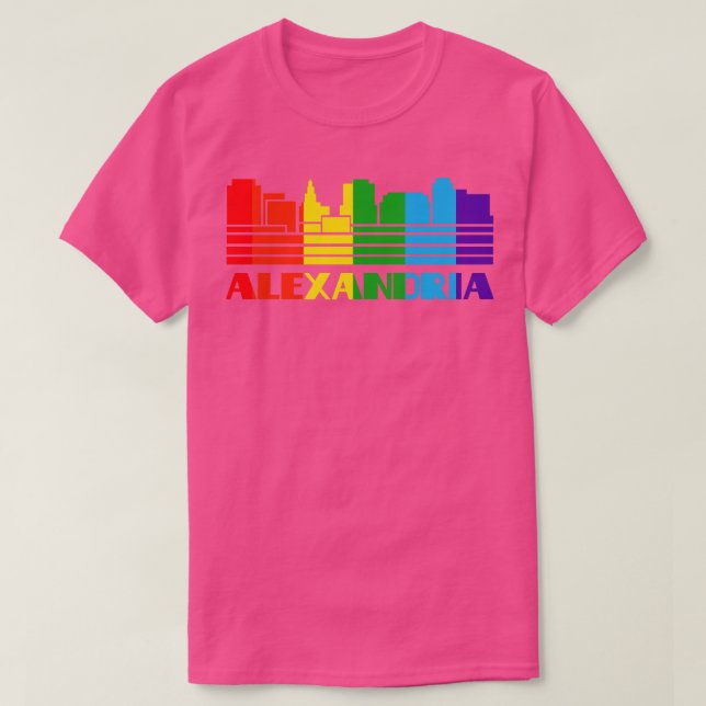 Alexandria Pride  Alexandria LGBT Gift LGBTQ Suppo T-Shirt (Design Front)