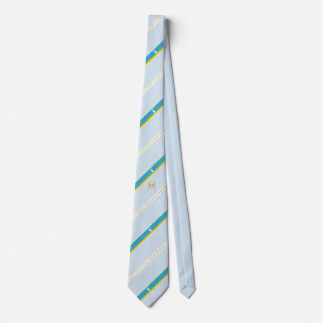 Alexandria stripes flag neck tie (Front)