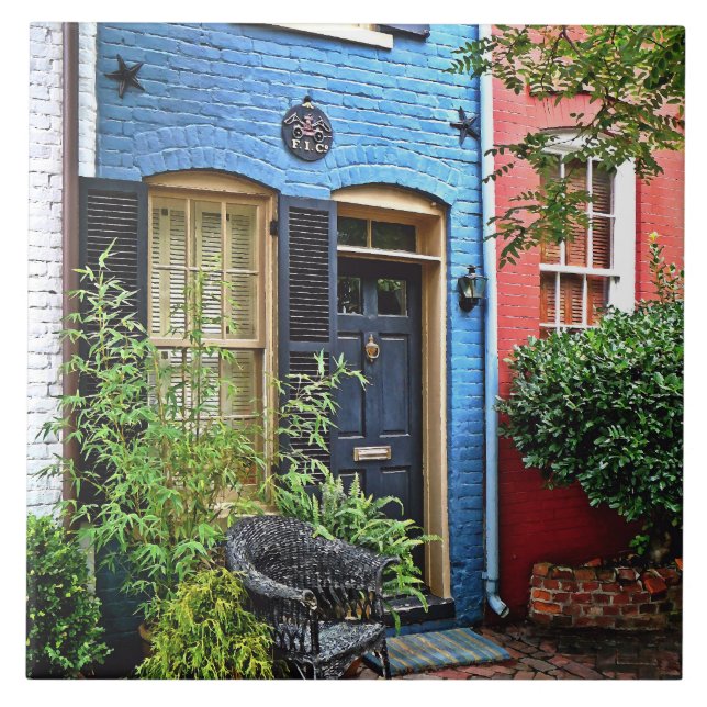 Alexandria VA -  Building With Fire Mark Ceramic Tile (Front)