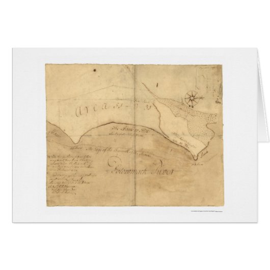 Alexandria VA George Washington Map 1760 Cards (Front Horizontal)