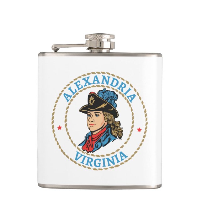 Alexandria Virginia Colonial Flask (Front)