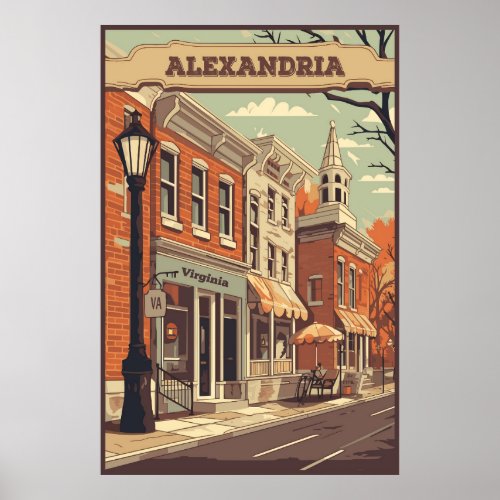 Alexandria Virginia USA Travel  Poster