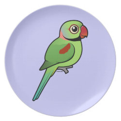 Cute Alexandrine Parakeet Plate