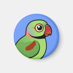 Cute Alexandrine Parakeet Round Magnet