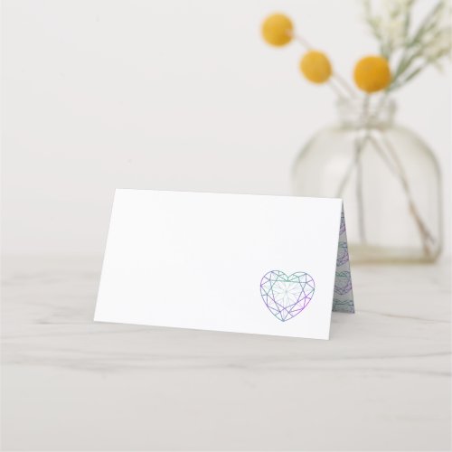 Alexandrite 55th anniversary hearts place cards