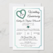 Alexandrite Diamond 55th Wedding Anniversary Party Invitation (Front)