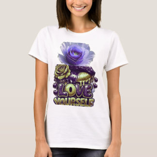 AlexDizaine Blue Rose Love Yourself Women's Double T-Shirt
