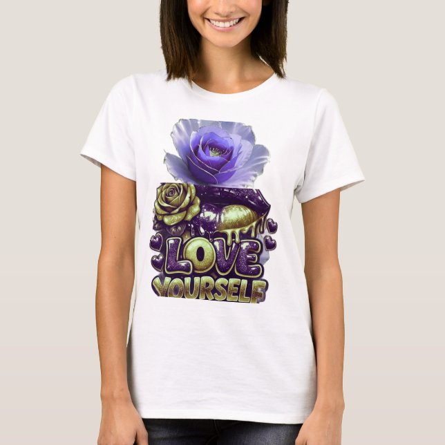 AlexDizaine Blue Rose Love Yourself Women's Double T-Shirt (Front)