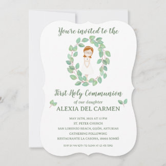 Alexia First Communion Invitation