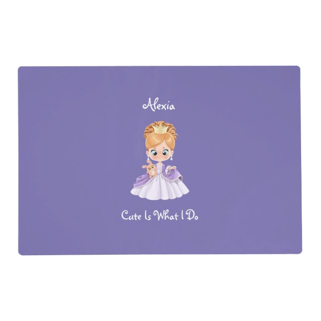 Alexia purple birthday placemat (Front)