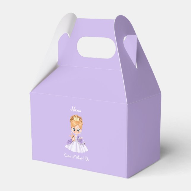 Alexia purple birthday placemat favor box (Front Side)
