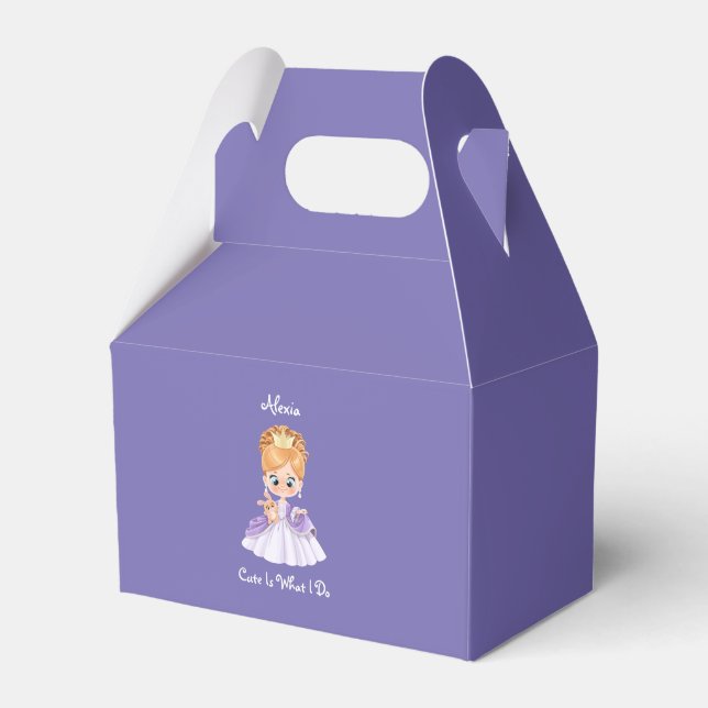 Alexia purple birthday placemat favor boxes (Front Side)