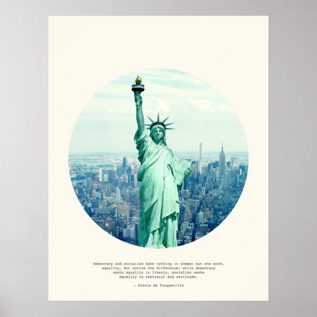 Alexis de Tocqueville Quote Poster (Front)