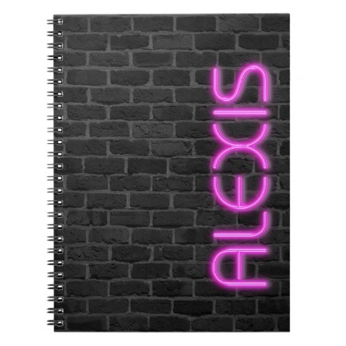 ALEXIS In PINK Neon Lights    Notebook