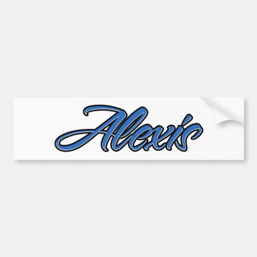 Alexis Name blue Aufkleber Sticker Autoaufkleber