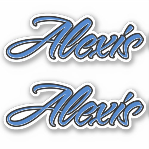 Alexis Name blue sticker Sticker Stickerset