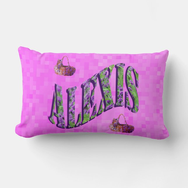 Alexis Name Logo, Lumbar Pillow (Front)