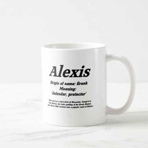 Alexis Name meaning Coffee Mug