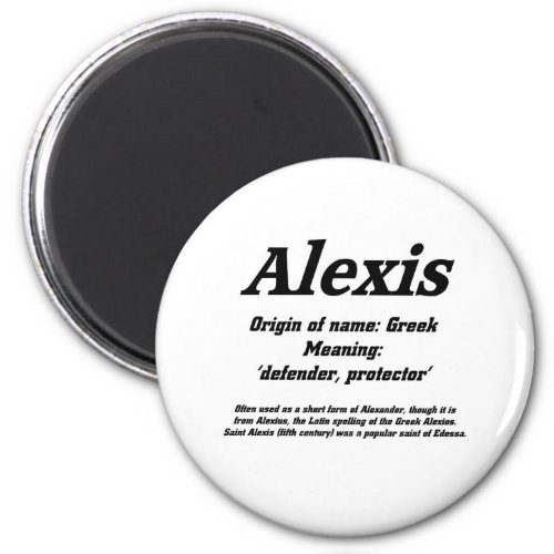 Alexis Name meaning Magnet