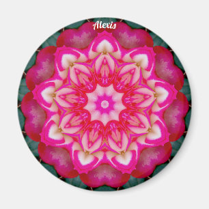 ALEXIS ~ Personalized Miniature Rose Fractal ~ Magnet