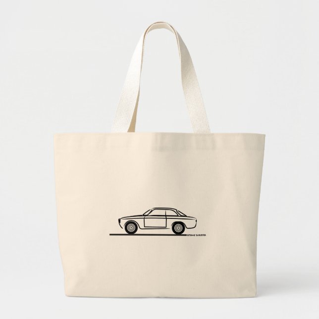 Alfa Romeo GTA GTV T-Shirt Large Tote Bag (Front)