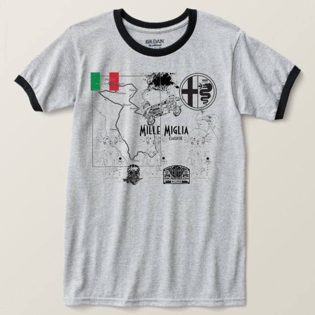 Alfa Romeo Mille Miglia race T-Shirt (Design Front)