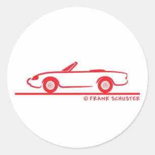 Alfa Romeo Spider Duetto Classic Round Sticker