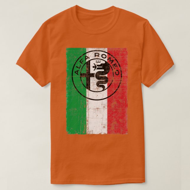Alfa Romero Italia Worn  T-Shirt (Design Front)