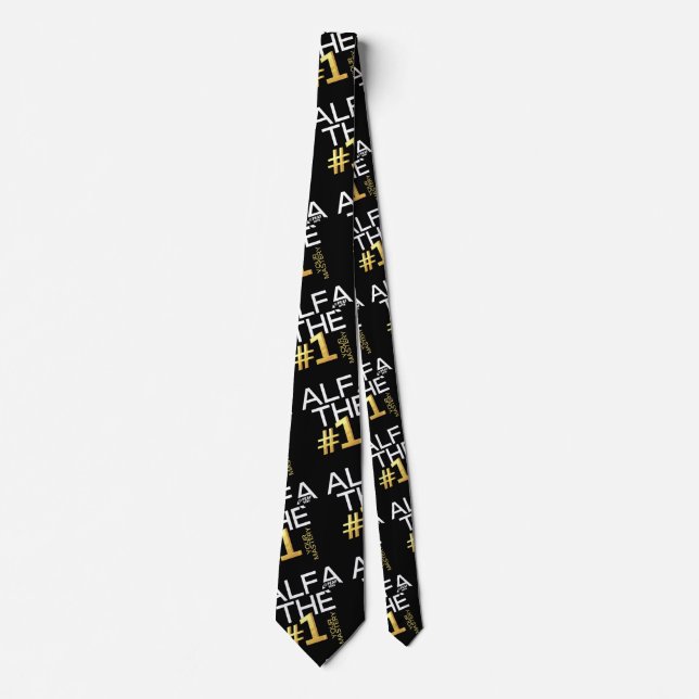 "ALFA THE #1" by PEAF DOVE© Billionaire  Neck Tie (Front)
