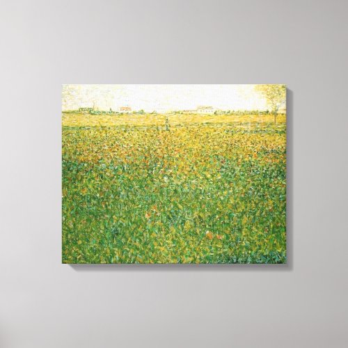 Alfalfa Fields Saint Denis by Georges Seurat Canvas Print