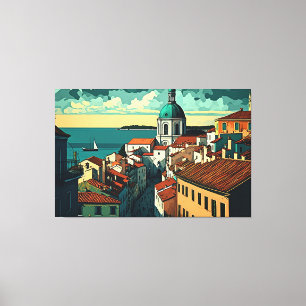 Alfama, Lisbon's Oldest District, Portugal Canvas Print