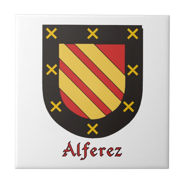 Alferez Family Shield Ceramic Tile (Front)