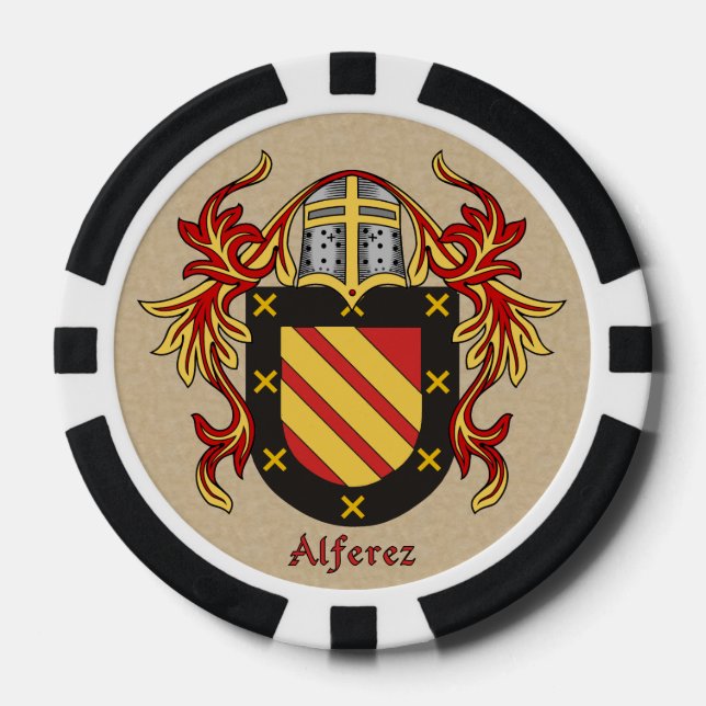 Alferez Heraldic Arms Poker Chips (Front)