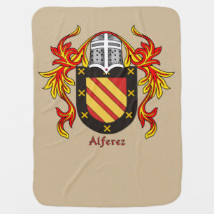 Alferez Heraldic Shield and Mantling Baby Blanket